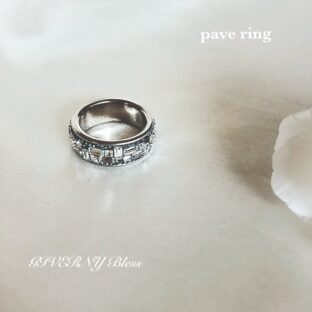 pave ring（パヴェリング）ホワイト | 水晶・パワーストーン